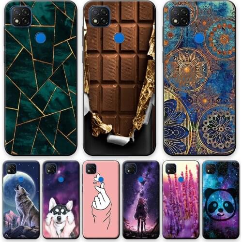 Redmi 9C NFC Case Cover For Xiaomi Redmi 9C 9 C NFC Silicone TPU Protective Back Cover Redmi9C NFC Case Retro Phone Bumper 6.53"