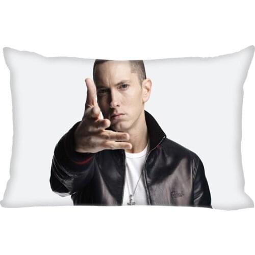 Hot Sale Eminem Rectangle Pillowcase Custom Home textile Zipper Pillowcase Pillow Cover Size 45*35cm (one side) Print