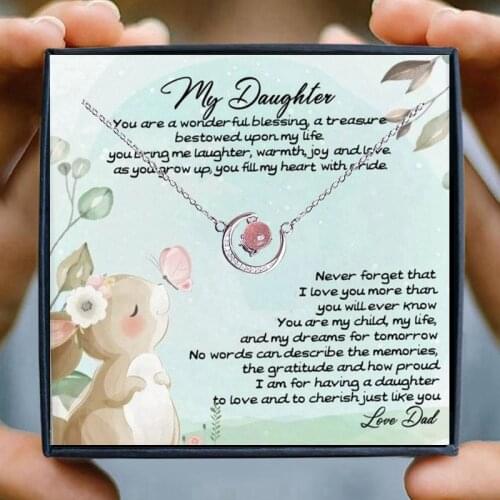 Crystal Chokers Necklaces Pendants For Women Fashion Jewelry Daughter Necklace Gift from Dad Birthday Gifts Christmas Jewelry