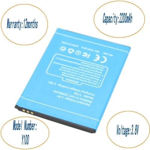 ISkyamS 10pcs/lot 2200mAh High Quality Replacement Battery for Doogee Y-100 Y 100 For DOOGEE Valencia 2 Y100 Pro Batteria