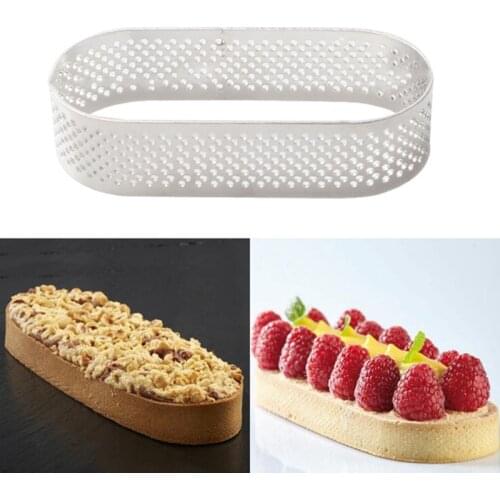 Oval Stainless Steel Circle Mousse Ring Cake Baking Tool Set Size Shape Adjustable Bakeware Silver French Style Cake Ring