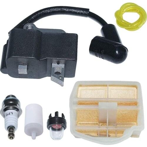 Ignition Coil Air Filter Kits For Husqvarna 445 450 Jonsered 2245 2250 Chainsaw Primer Bulb Fuel Hose Fuel Filter Ignition Coils