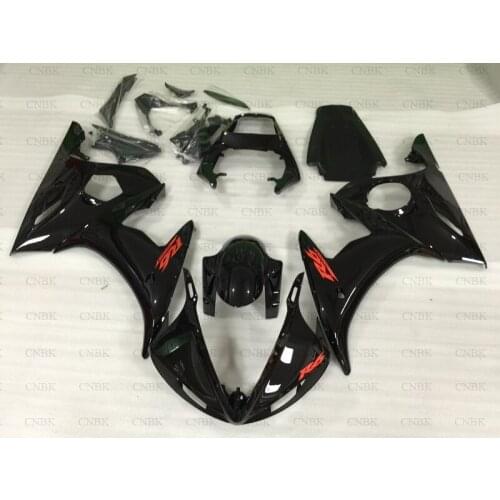 Bodywork for YZF R6 2003 YZF R6 Fairing Kits 2004 YZF R6 Fairings 2003 - 2005 glossy Black