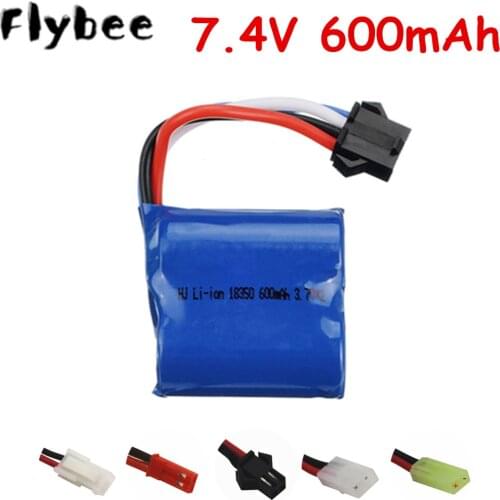 7.4v 600mah 18350 Li-ion Battery For UDI001 UDI 001 Skytech H100 H102 High Speed RC Racing Boat 7.4v Rechargeable Battery