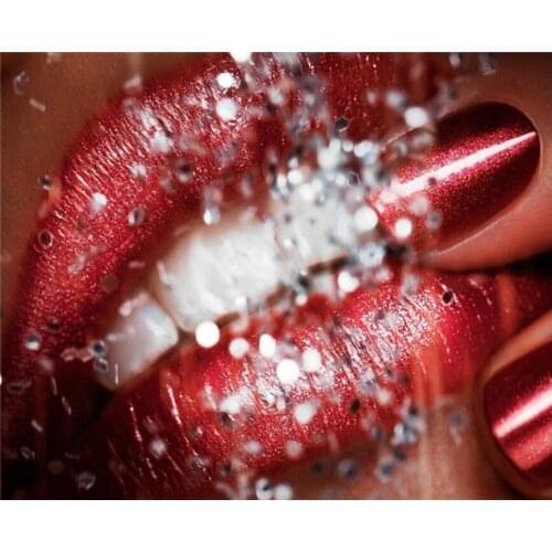 Full Square Round Drill 5D DIY Diamond Painting Women Red Lips Patterns bead Embroidery 3d Cross Stitch kits Home Decor L261