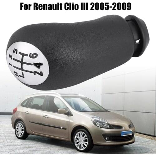 NEW 1pcs 6 Speed Car Gear Shift Knob PVC For Renault Clio III 2005-2009 Megane II 2002-2009 Scenic II 2003-2006