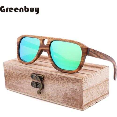 New spot hot selling natural environmental bamboo Sunglasses retro mens and womens sunglasses can be engravedLOGO