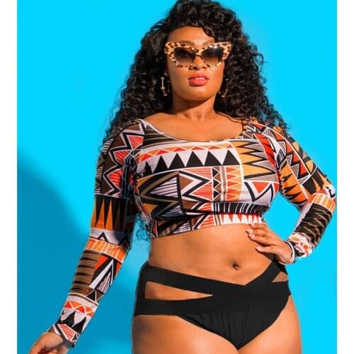 2021 New Bikini swimsuit sexy long sleeve oversize one piece swimsuit womens Bikini zaful biquini bathing suit women swimwear