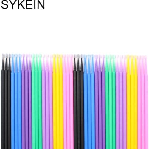 100PCS/Bag Eyelash Brushes Disposable Cotton Swab Micro Individual Eyelashes Microbrush Lash Removing Lash Extension Accessories