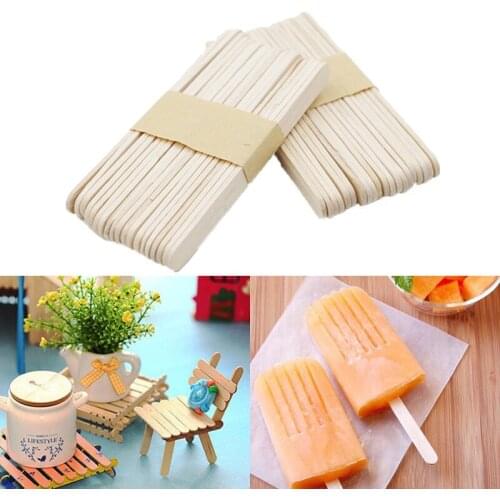 20Pcs/Set Popsicle Sticks Natural Wooden Pop Popsicle Sticks 9.5CM Length Wood Craft Ice Cream Sticks Popsicl Accesorios