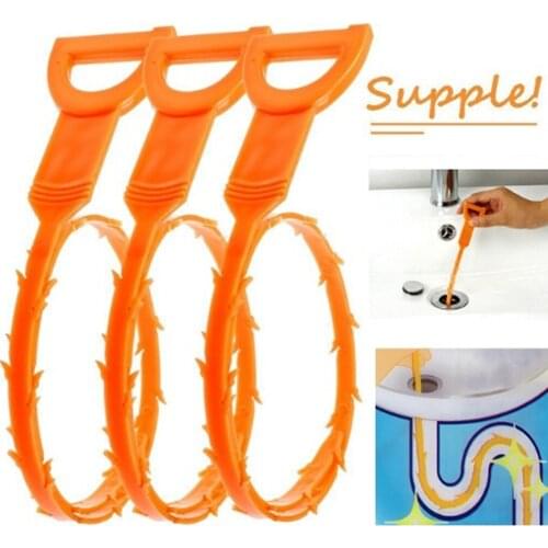 Bathroom Drain Wig Unblocker Kitchen Sink Bath Hair Cleaner Remover Chain Hook Brush Bathtub Long Hair Clog Removal Bathroomtool