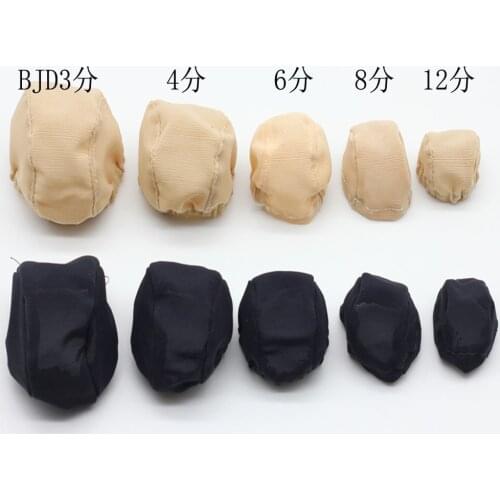 1Piece Doll Wigs Handmade Headgear Nude Color Fixed-Wig Hairnet Wig Caps Hairs Toy For 1/3 1/4 1/6 1/8 1/12 Doll Accessories