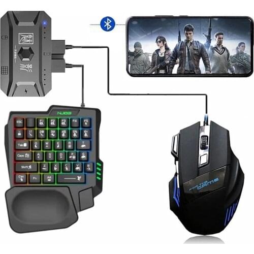 Plug And Play Gamepad PUBG Mechanical Keyboard Mouse Mobile Bluetooth 5.0 Gaming Controller Converter For Android Phone Adapter