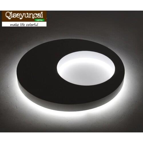 Qiseyuncai 2018 new Modern round led ceiling light creative simple aisle balcony living room bedroom childrens room lighting