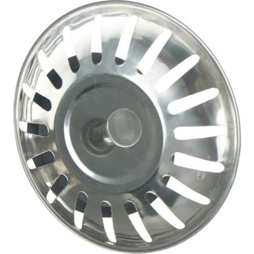 Stainless Steel Sink Drain Mesh Stopper Basket Strainer Filter Waste Plug