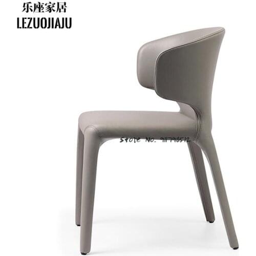 Modern minimalist dining table and chair home leisure chair Nordic light luxury makeup chair ins net red chair back study chair