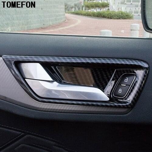 TOMEFON For Ford Focus 2019 Car Inner Door Handle Bowl Decoration Sticker Moulding Cover Trim Styling Interior Accessories ABS