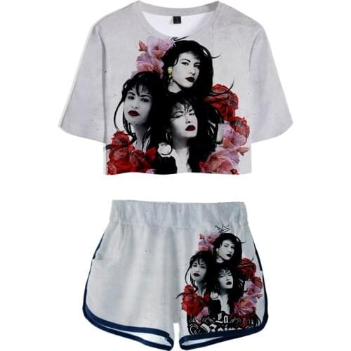 Selena Quintanilla Singer 3D Two-piece Sets Print Womens 2021 New Japanese Summer Girl Short Sleeve+pants Classic Trend Clothes