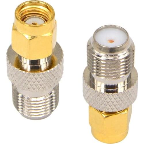 100 pieces RF RP SMA Male Plug to F Female Jack Straight Coaxial Adapter Connector