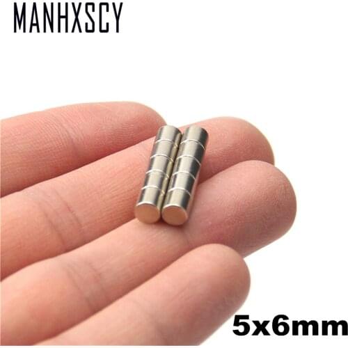 1000pcs Neodymium N35 Dia 5mm X 6mm Strong Magnets Tiny Disc NdFeB Rare Earth For Crafts Models Fridge Sticking magnet 5x6mm