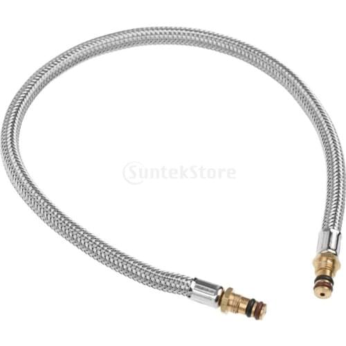 30cm/50cm Durable Stainless Steel Gas Tank Head Adapter Hose Connector Regulator for Outdoor Camping Picnic BBQ Stove