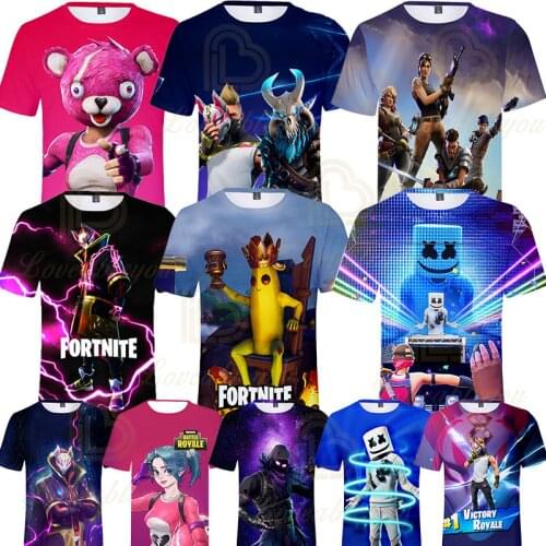 Fortnite Battle Hero Victory Royale Shoot Game 3D T-shirt Clothing Tshirt Children Shoot Kids Hero Tops Boys Girls
