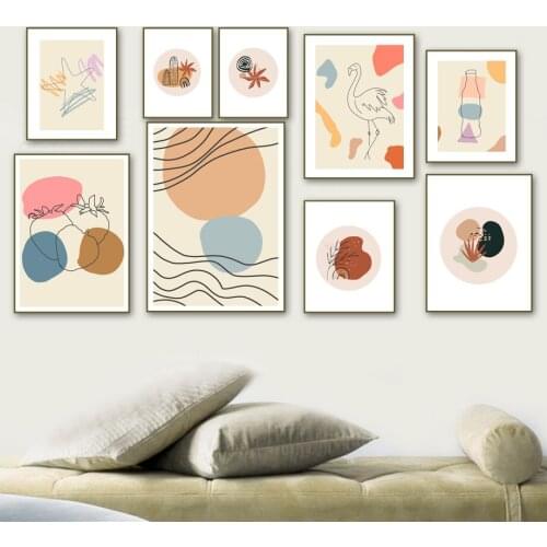 Abstract Line Starfish Coke Minimalist Wall Art Canvas Painting Nordic Posters And Prints Wall Pictures For Living Room Decor