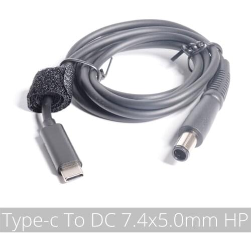 7.4x5.0 mm with Pin Jack to USB Type C PD Power Adapter Converter 7.4*0.6mm DC Plug Connector Cable Cord for HP Laptop Charger