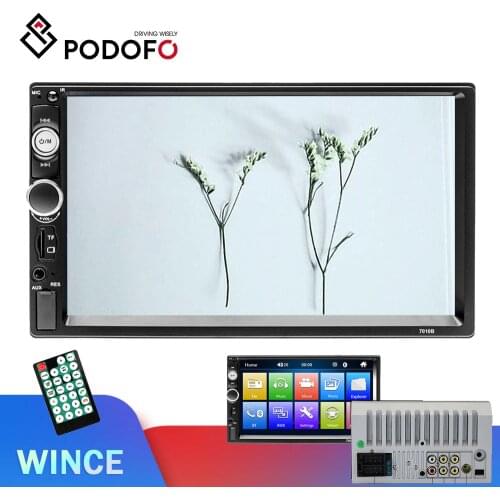 Podofo Universal 2din Autoradio 2Din car radio 7" Touch Screen MP5 Player Car Multimedia player USB/TF/FM Bluetooth Audio Stereo