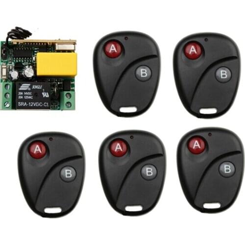 RF mini Wireless Remote Control AC 220 V 1 ch 2017 new 1* receiver+5*transmitter inter-lock Intelligent home appliances