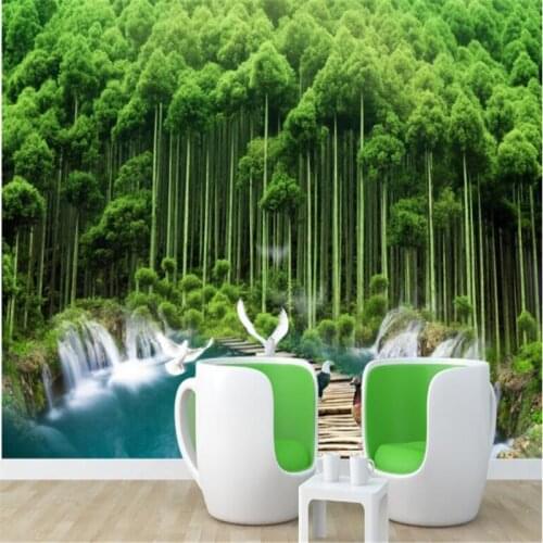 Beibehang Large Custom Wallpapers Woods Parks Landscapes 3d Landscape Background Walls Walking Lobby Living Room