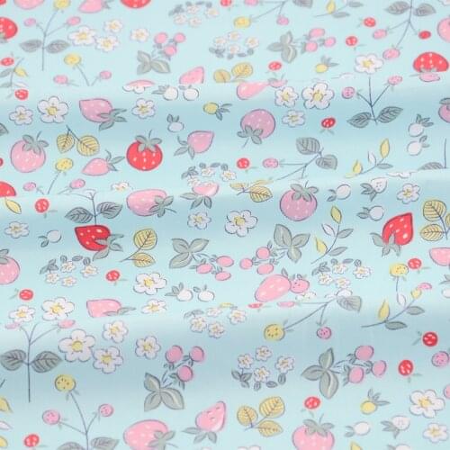 Booksew Sewing Blue Telas De Algodon Para Patchwork Strawberry Type 100% Cotton Fabric Dye Quilting Tecidos Para Costura Twill