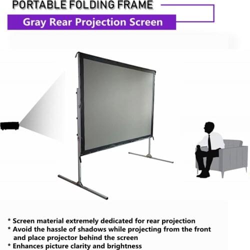 Fast-Fold Truss Frame Screen High Quality Outdoor Indoor Easy Snap Folding-Frame Projection Screen with Rear Projection Material