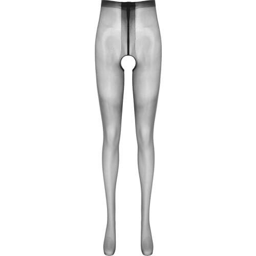 Lingerie Tights Stocking Underwear for Sexy Women Glossy Thin Crotchless Pantyhose See-Through Stretchy Slim Fit Erotic Stocking