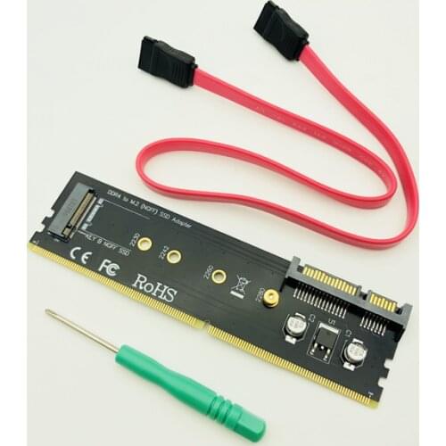 DDR to M.2 SSD Adapter Raiser Memory DDR4 Card Slot to B Key M.2 NGFF SSD Converter Card SATA to M2 Supports 2230 2242 2260 2280
