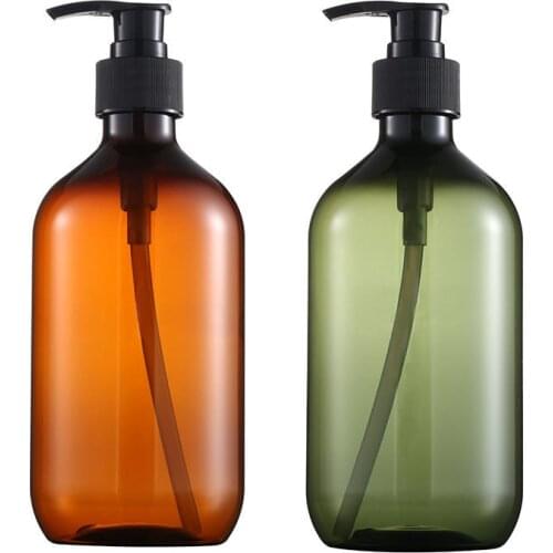300/500 ml Bathroom Soap Dispensers Amber Shampoo Air Lotion Container Press Foam Pump Bottle for Bath Soap Gel and Cosmetics