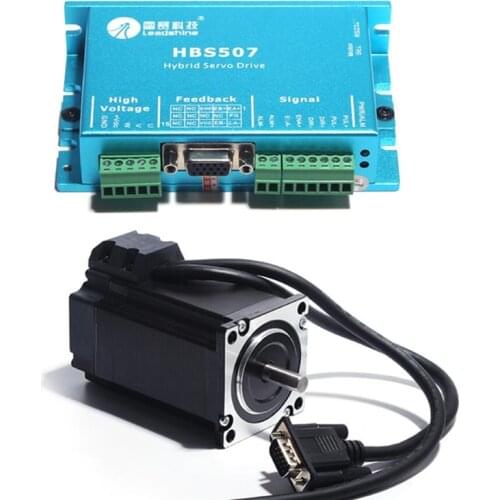 Leadshine HBS507 ac servo motor driver + 3 phase 2.0N.m 573HBM20-1000 step motor with encoder line