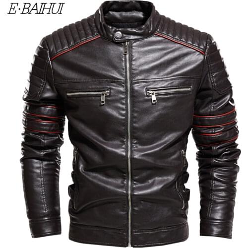 EBAIHUI Mens Biker Jackets