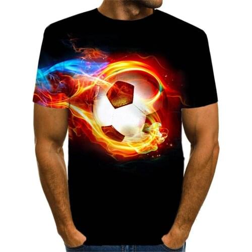 Boy Girl Fashion T-Shirt Fire Football Anime Harajuku Galaxy Aircraft Water Droplets 3D Print Tshirt For Women Men Cool Clothes