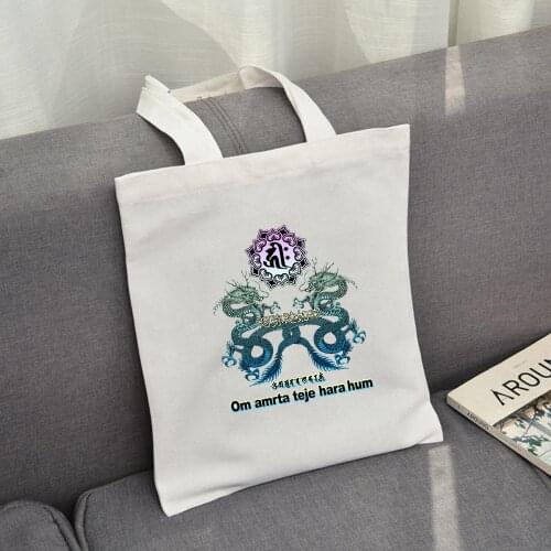 Ulzzang Canvas Bag Retro Hiphop Fashion Shopper Bag Unisex Harajuku Korean School Bag Reusable Big Tote Shoulder Bags Women Men