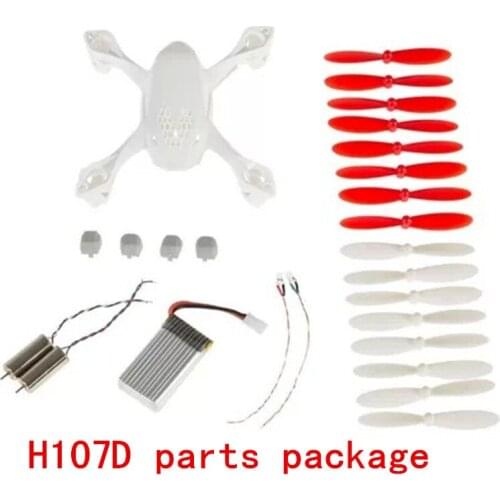 Hubsan X4 H107D four axis aircraft white kit motor chassis battery LED lamp foot fan and other accessories