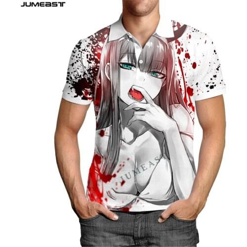 Jumeast Men Women Sweatshirt DARLING in the FRANXX Zero Two Oversized Female Streetwear Polo T Shirt Sport Pullover Tops Tees
