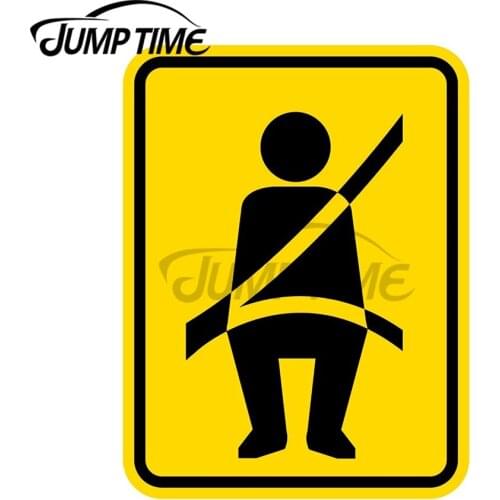 JumpTime 13 x 5.3cm For Seat Belt Sign Car Stickers and Decals Fashion Occlusion Scratch Waterproof 3D JDM Accessories