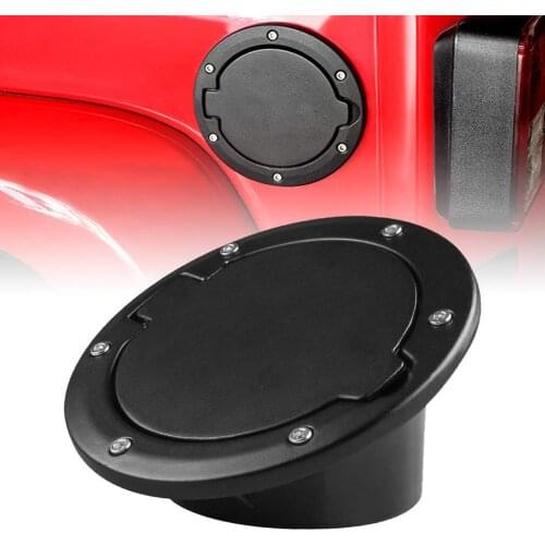 Auto Car Aluminum Alloy ABS Gas Fuel Tank Cap Cover for Jeep Wrangler JK 07-18