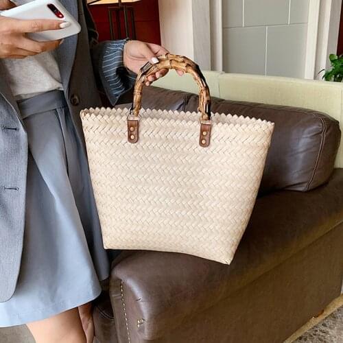 Fashion Exquisite Shopping Bag Women Straw Shoulder Bag Holiday Beach Hollow Lady Woven Holiday Totes Handbag