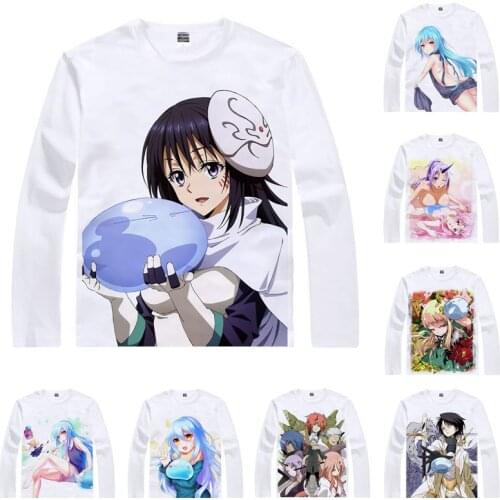 Coolprint Rimuru Tempest T Shirt Tensei Shitara Suraimu Datta Ken Men T-shirt Casual Vintage TShirt Printed Long Sleeve Shirts