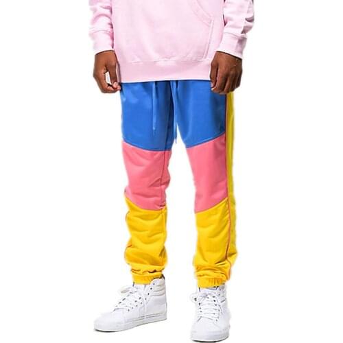Mens Patchwork Jogger Sweatpants Tracksuit Pants (Faulty)