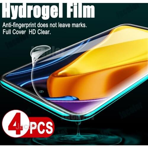 4PCS Safety Soft Film For Xiaomi Poco M3 Pro Hydrogel Film Full Cover For Xiomi Poco M3Pro M 3 Pro 5G Water Gel Film Not Glass