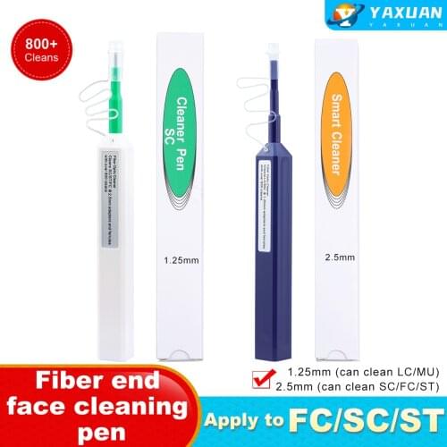 New LC/MU/SC/FC/ST one-click cleaning pen end cleaner cleaning tool 1.25mm and 2.5mm cleaning pen 800 cleaning fiber cleaner