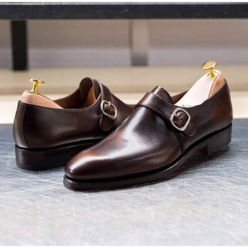 Spring New Mens Pu Leather Buckle Casual Party Comfortable and Breathable Business Casual All-match Loafer XM138